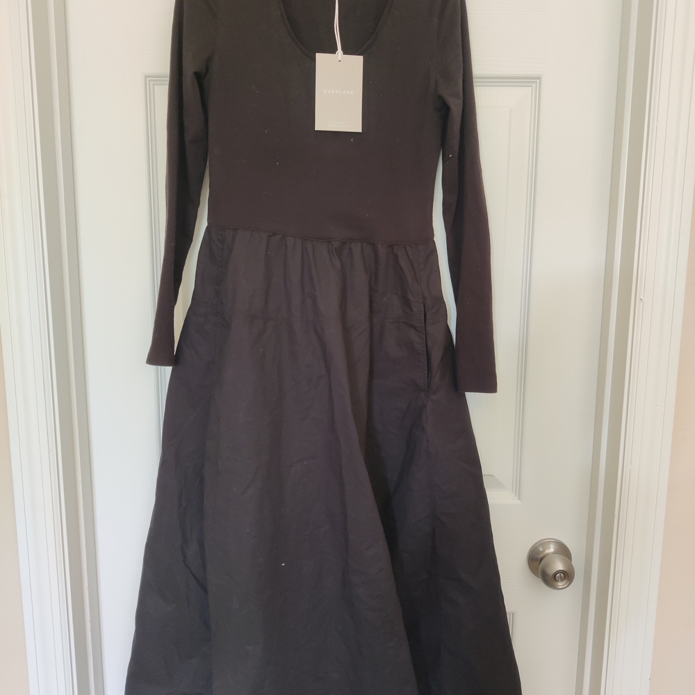 Everlane Elegant Black Midi Dress